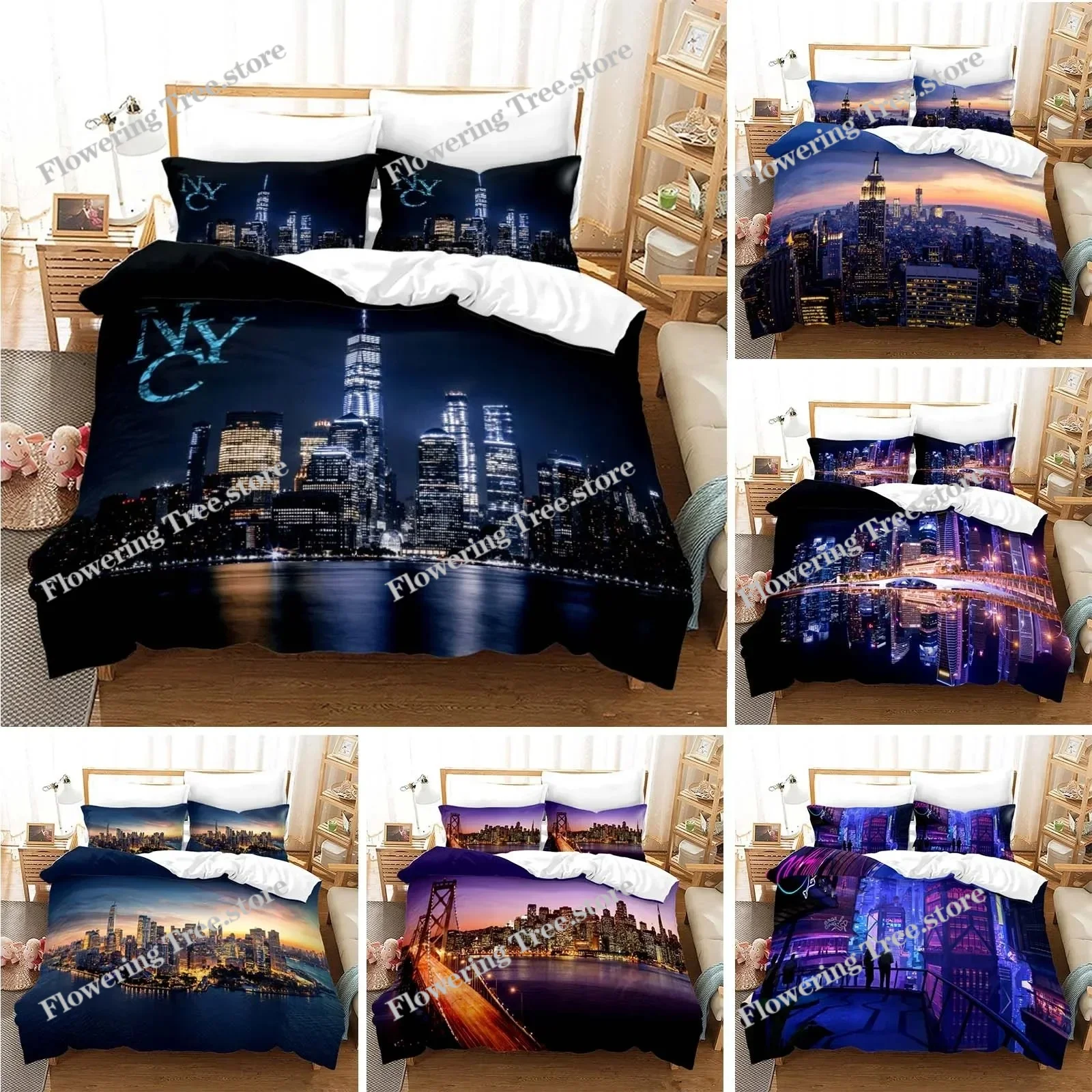 Home Textiles New York - Conjunto de roupa de cama com