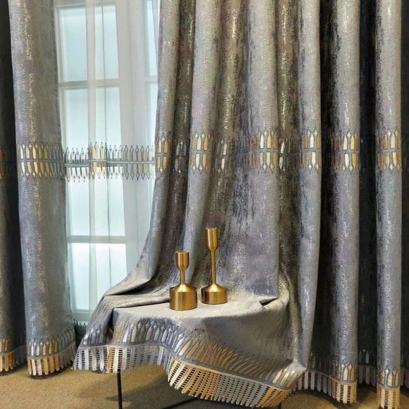 Home Textiles Luxury Curtains - Cortina Blackout Luxuosa Bordada de Alta