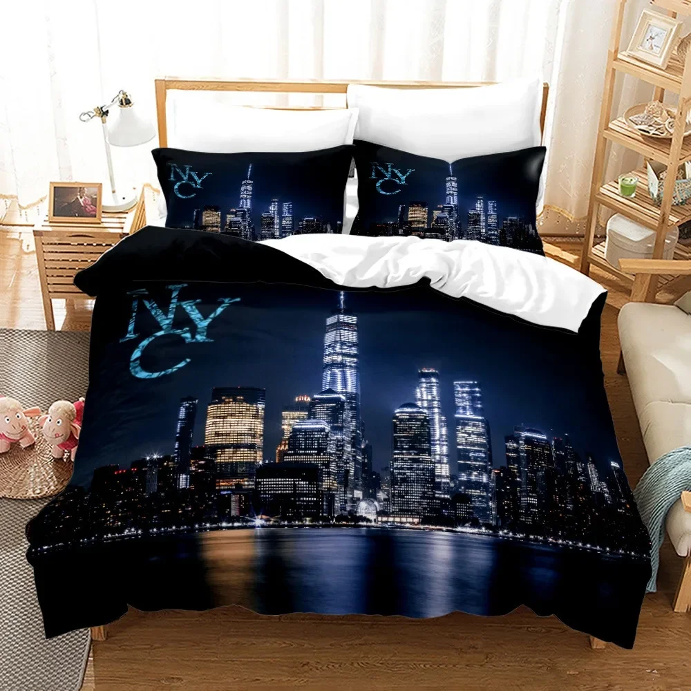 Home Textiles New York - Nova york cidade noite vista conjunto