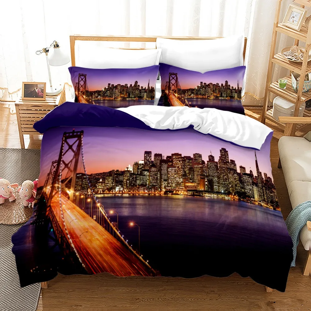 Home Textiles New York - Nova york cidade noite vista conjunto
