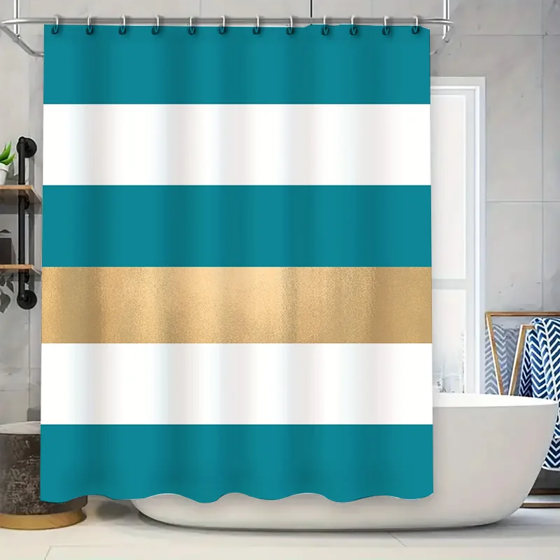 Home Textiles Luxury Curtains - Cortina de banho com padrão de