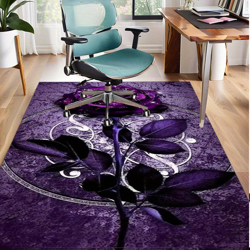 Home Textiles Design - Tapete Folha Roxa para decoração de