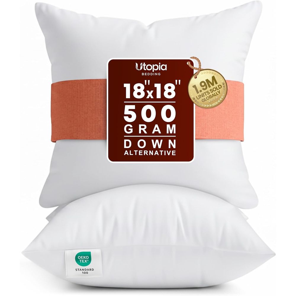 Pillow Insert 18X18 - Par de Almofadas Brancas 18x18 para
