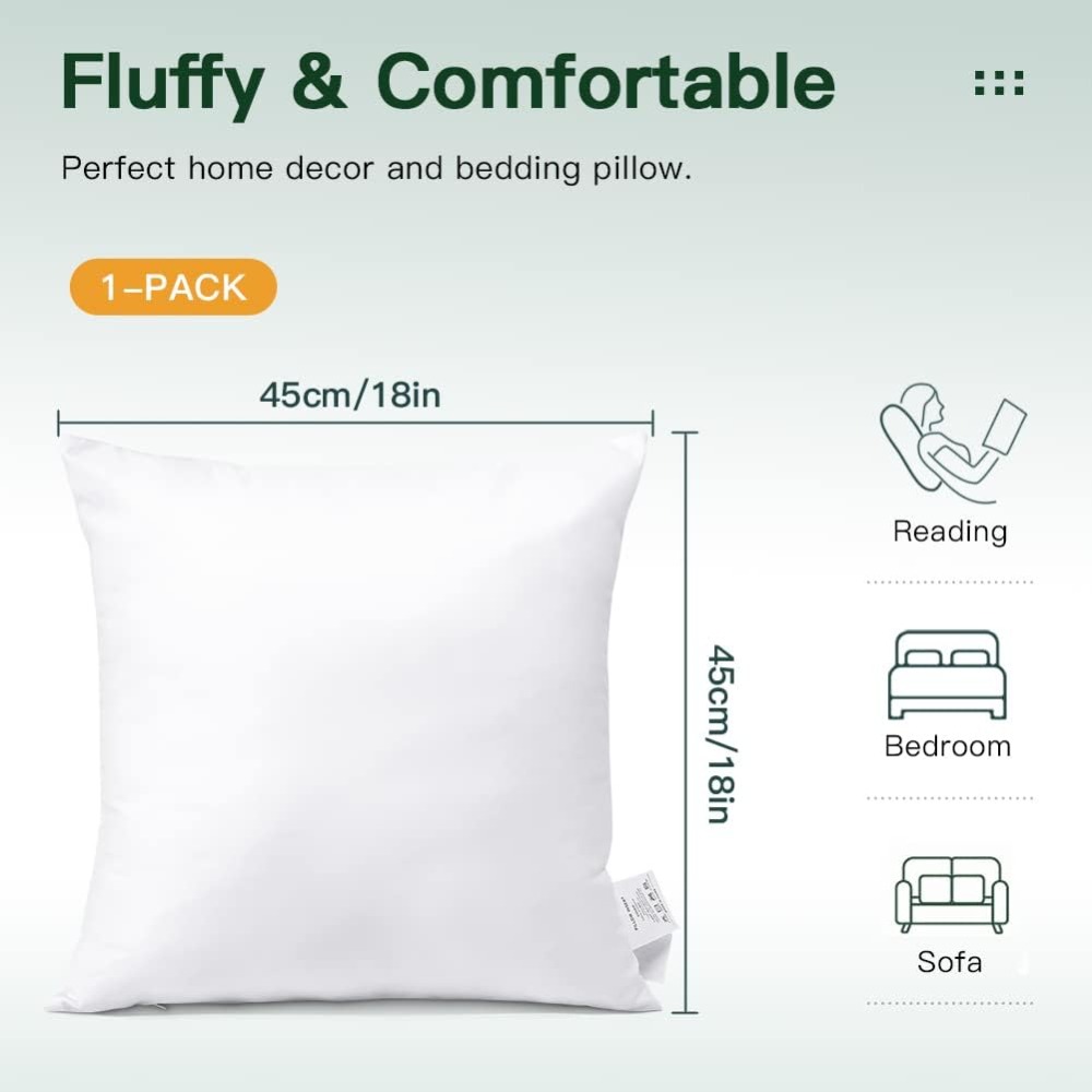 Almofada Decorativa Quadrada 1 - Pillow Insert 18X18 avaliação e preço