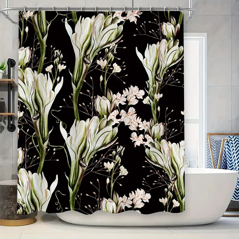 Cortina de chuveiro floral à p - Home Textiles Luxury Curtains avaliação e preço
