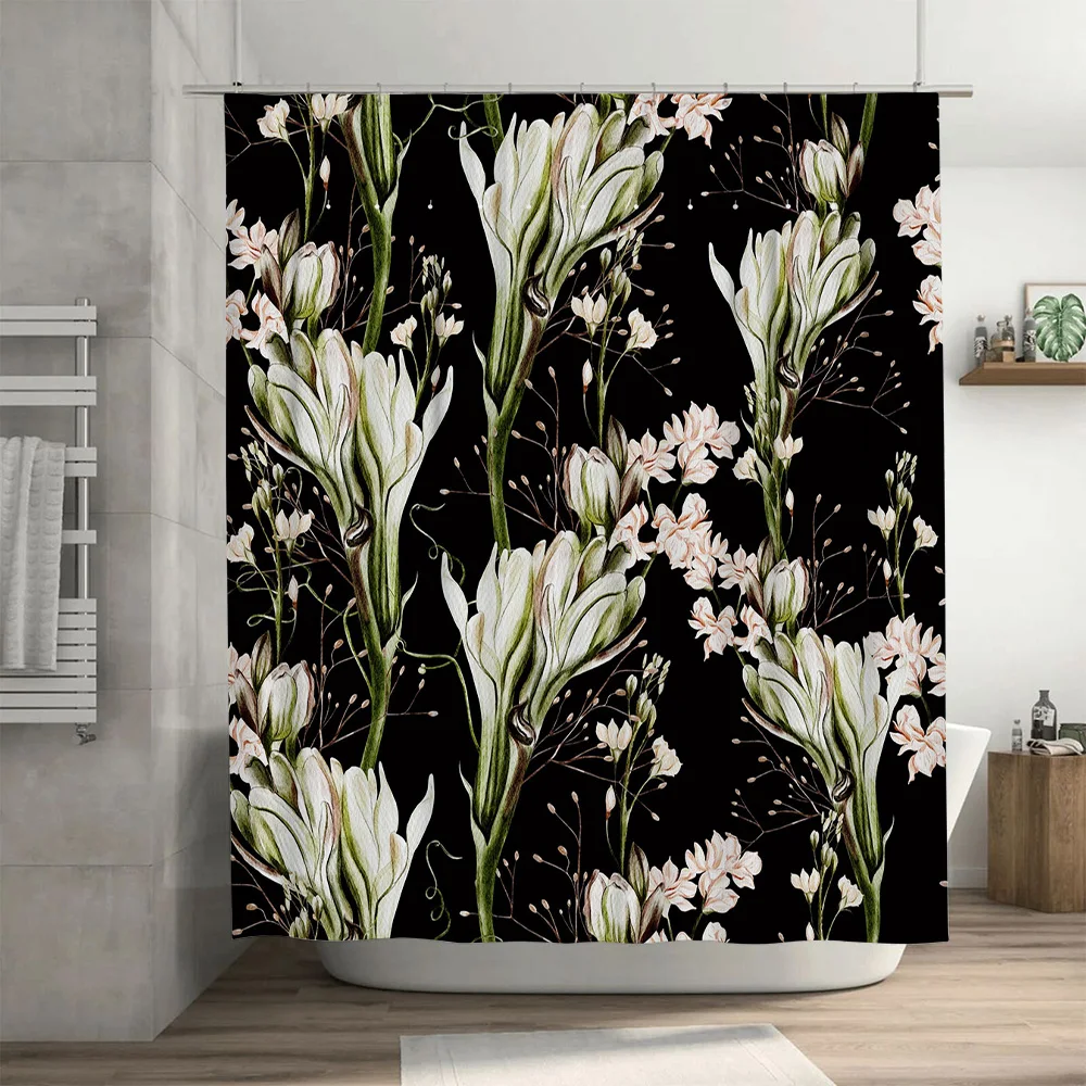 Cortina de chuveiro floral à p - Home Textiles Luxury Curtains avaliação e preço