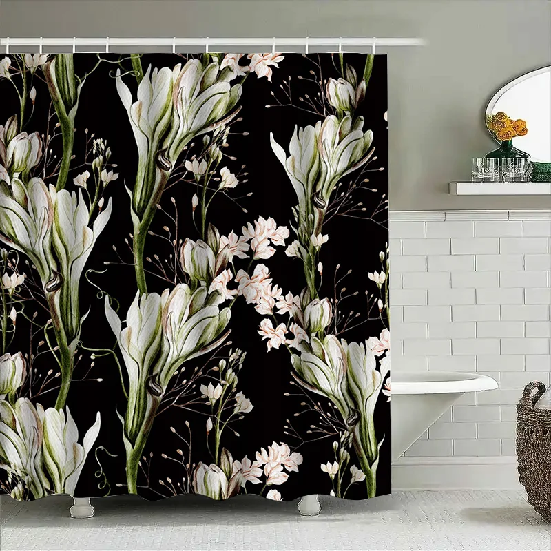 Cortina de chuveiro floral à p - Home Textiles Luxury Curtains avaliação e preço