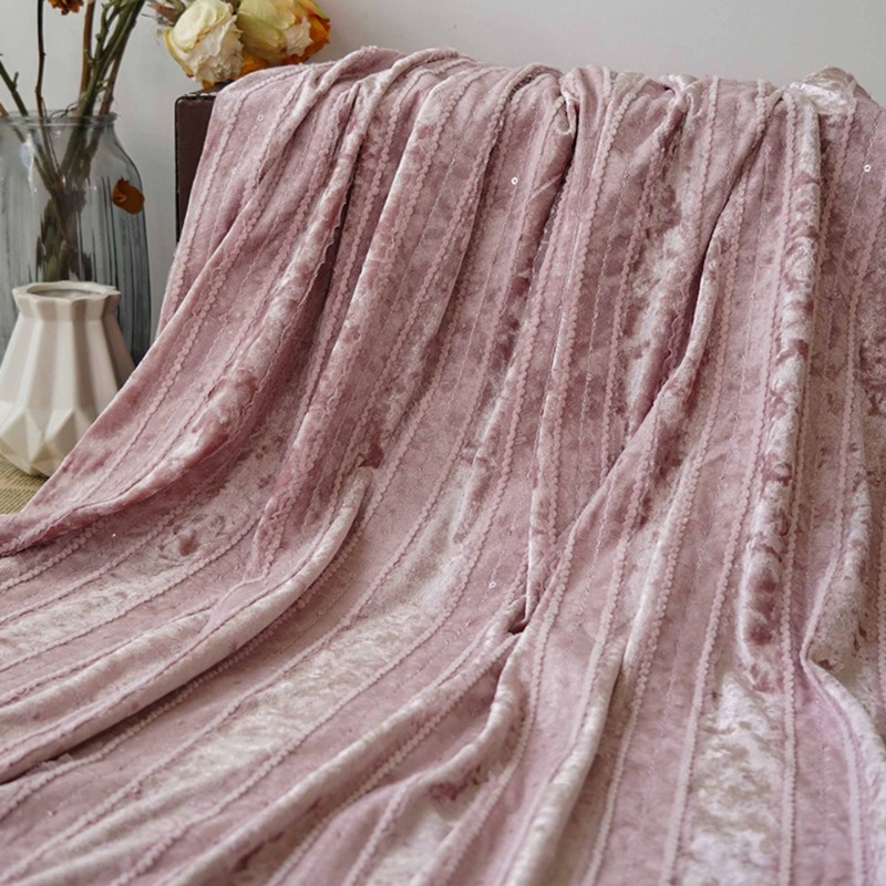 Veludo renda listra tecido bor - Home Textiles Luxury Curtains avaliação e preço
