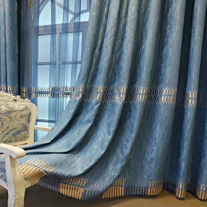 Cortina Blackout Luxuosa Borda - Home Textiles Luxury Curtains avaliação e preço