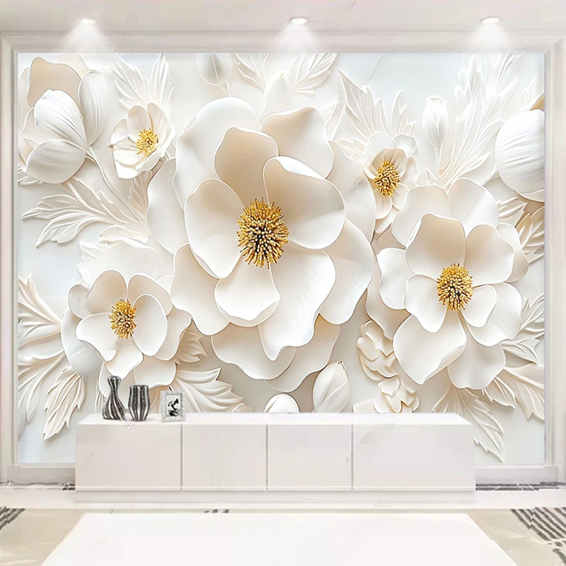 3D alívio flores luz foto pape - Home Textiles Photos avaliação e preço