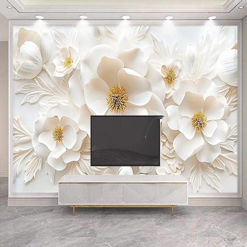 3D alívio flores luz foto pape - Home Textiles Photos avaliação e preço