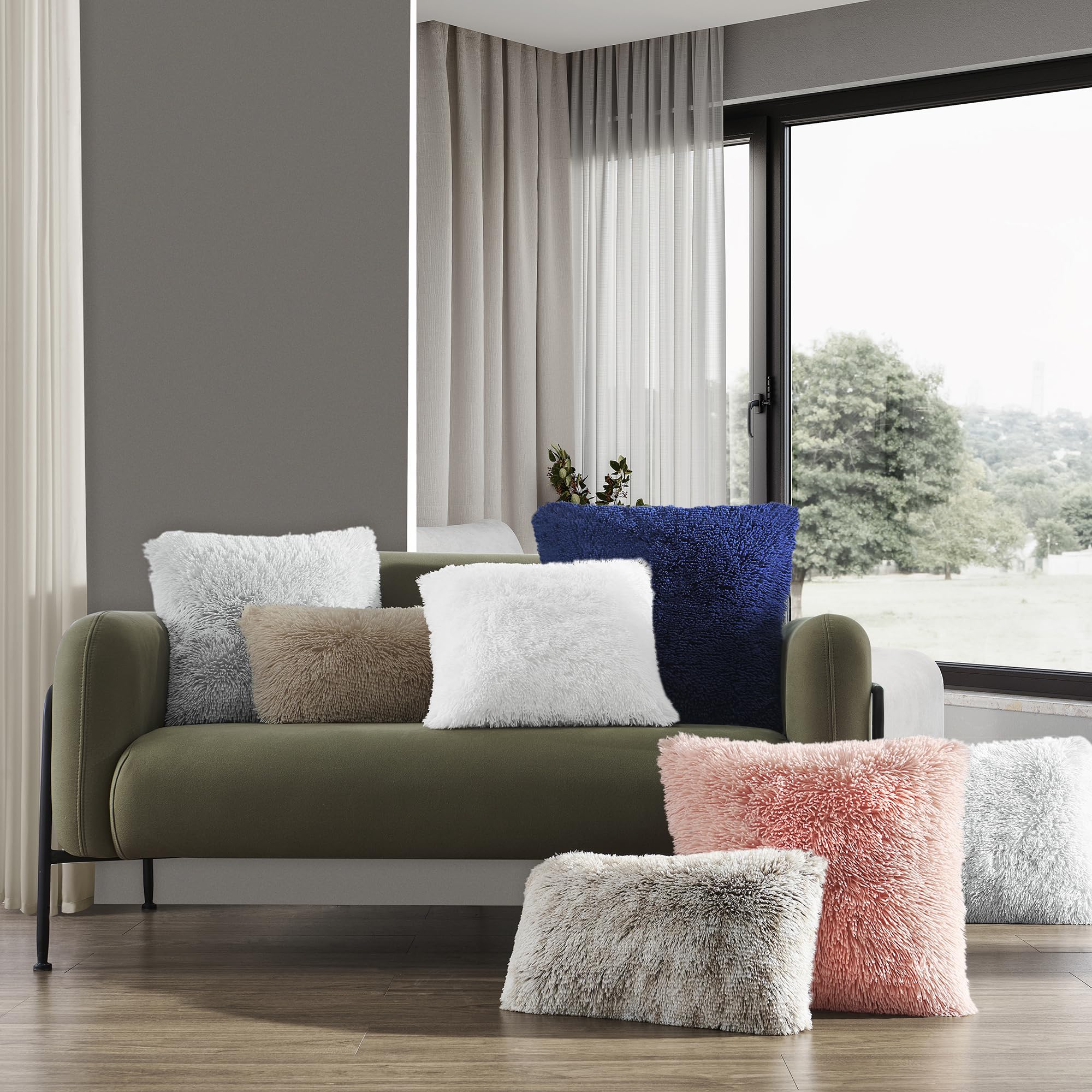 Capa de almofada luxuosa de lã - Pillow Insert 18X18 avaliação e preço