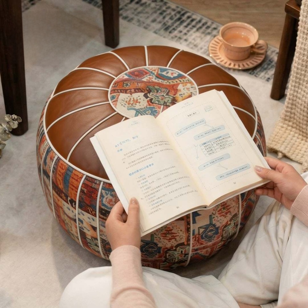 Puf Otomano com Estampa Boho e - Floor Cushion Pouf avaliação e preço