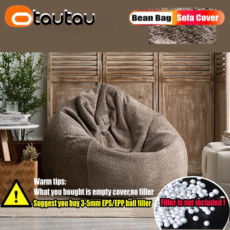 OTAUTAU-Bean Bag Capa sem Ench - Floor Cushion Pouf avaliação e preço