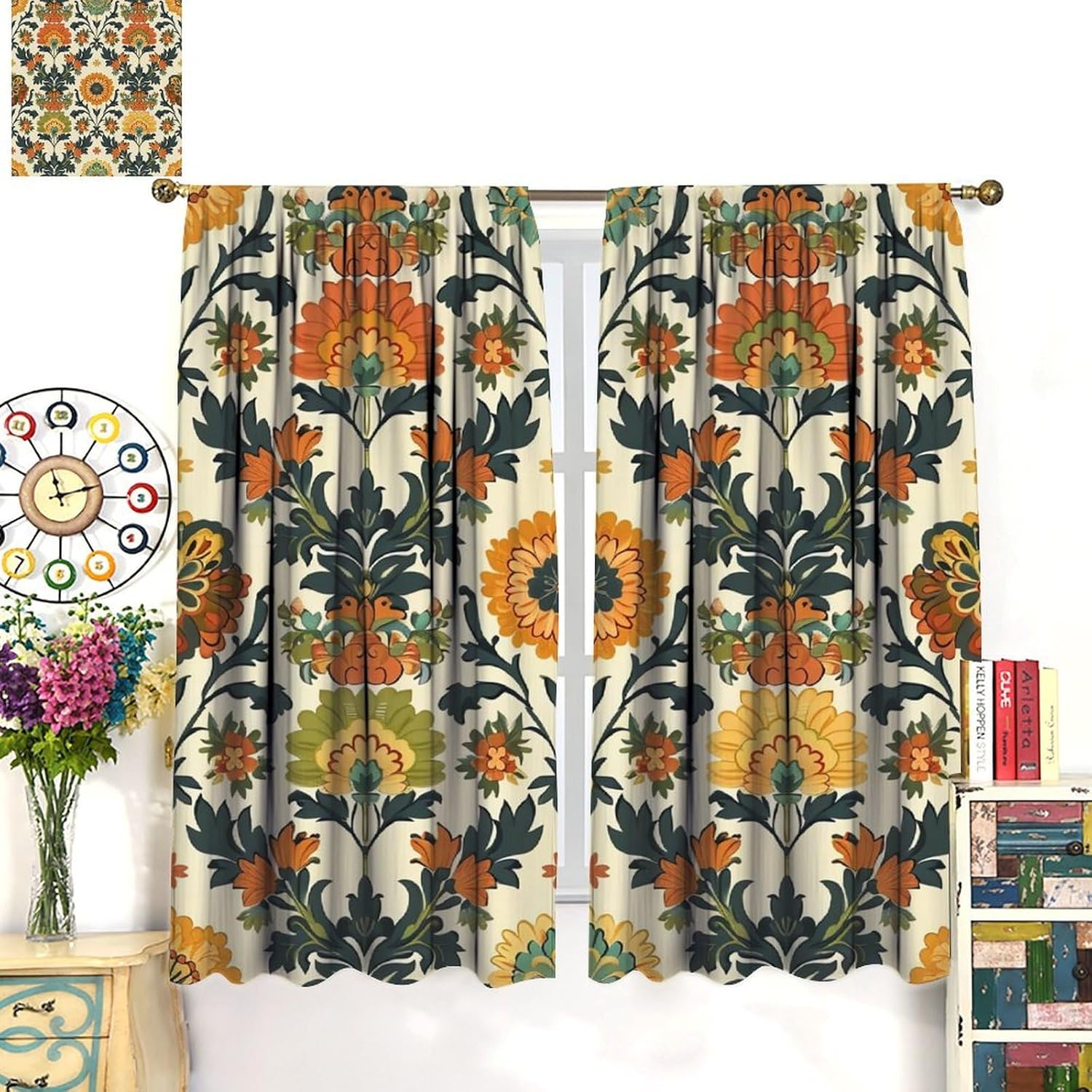 Cortinas de Luxo com Estampa F - Home Textiles Luxury Curtains avaliação e preço