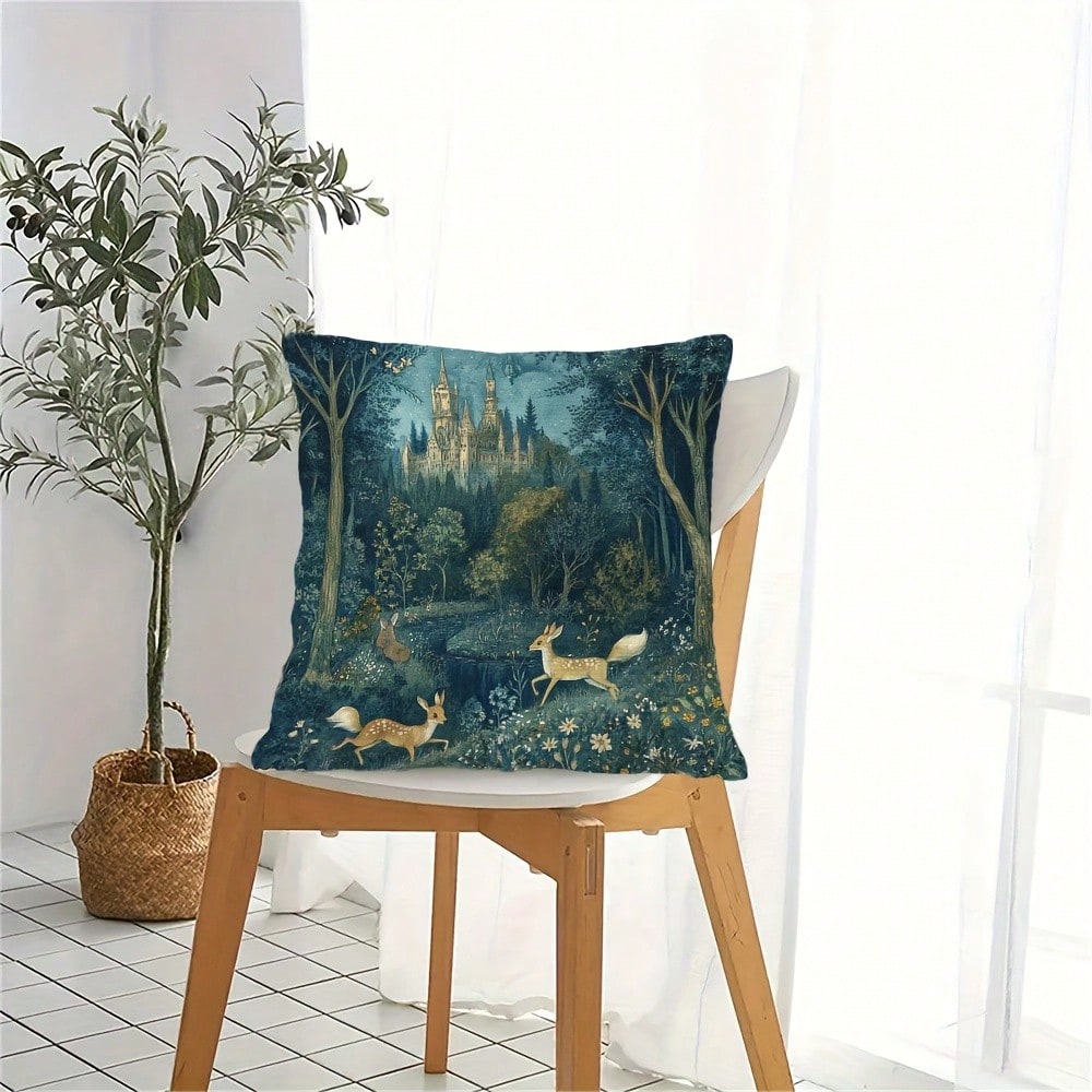 1pc Capa de Almofada Bordada c - Pillow Insert 18X18 avaliação e preço