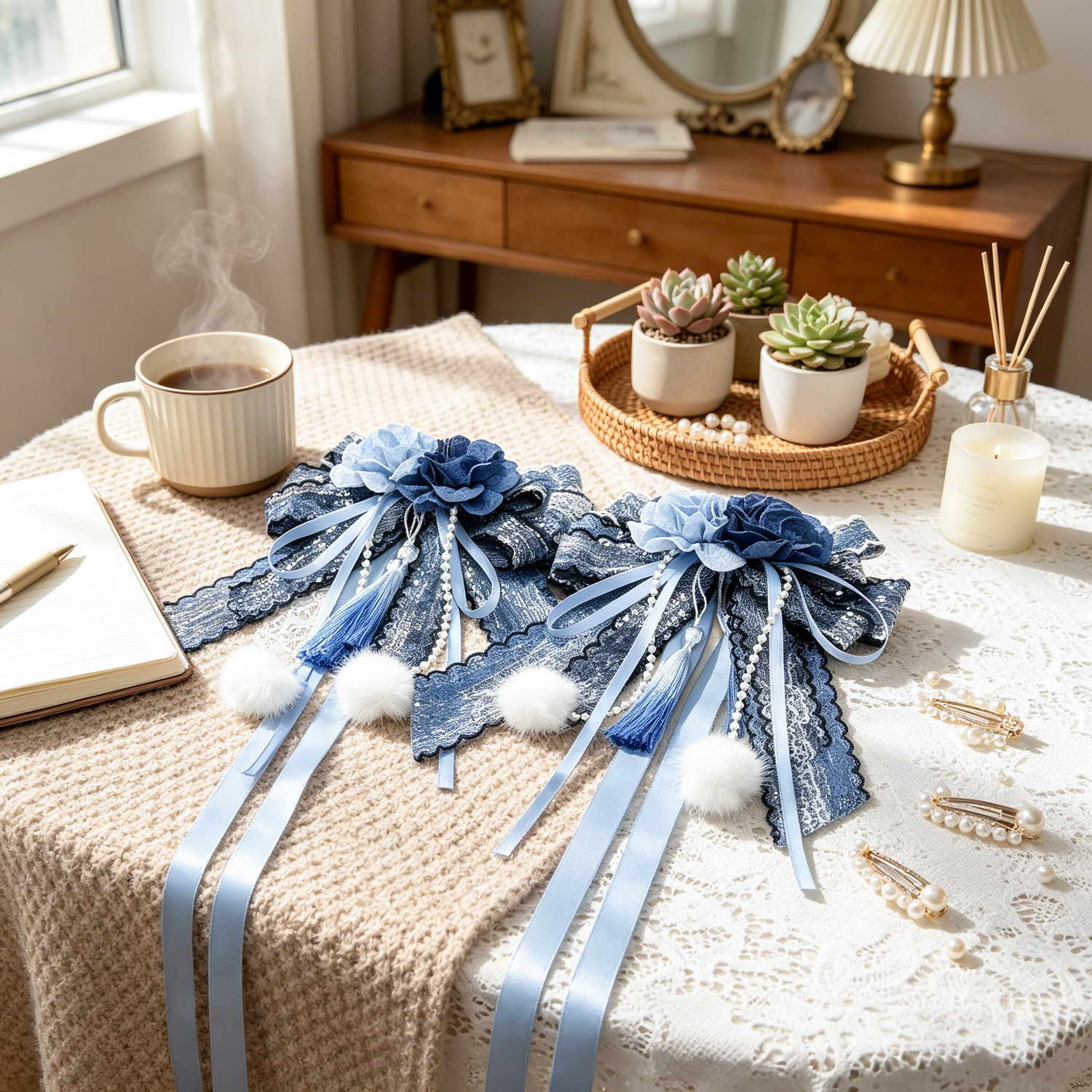 Um Par de Faixas Azuis de Luxo - Home Textiles Luxury Curtains avaliação e preço
