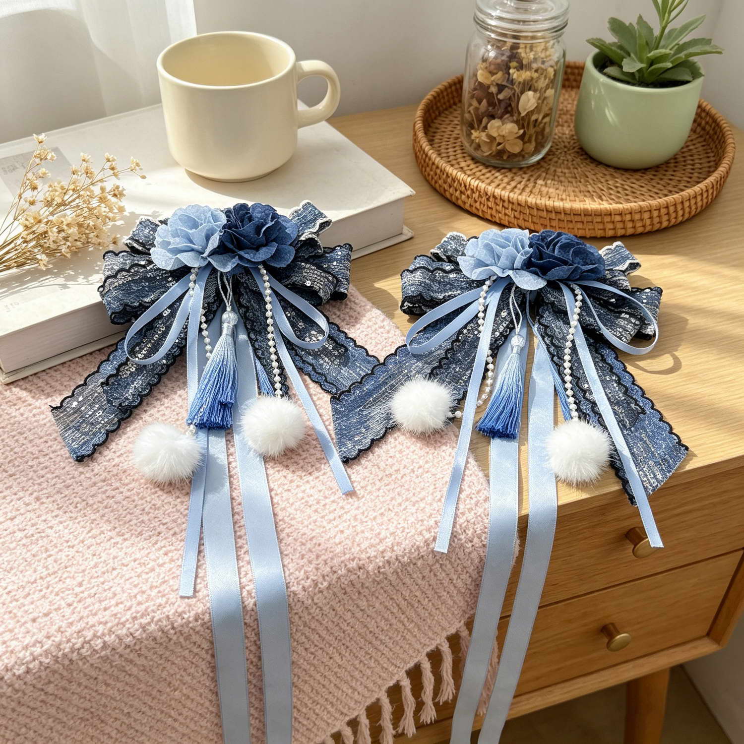 Um Par de Faixas Azuis de Luxo - Home Textiles Luxury Curtains avaliação e preço