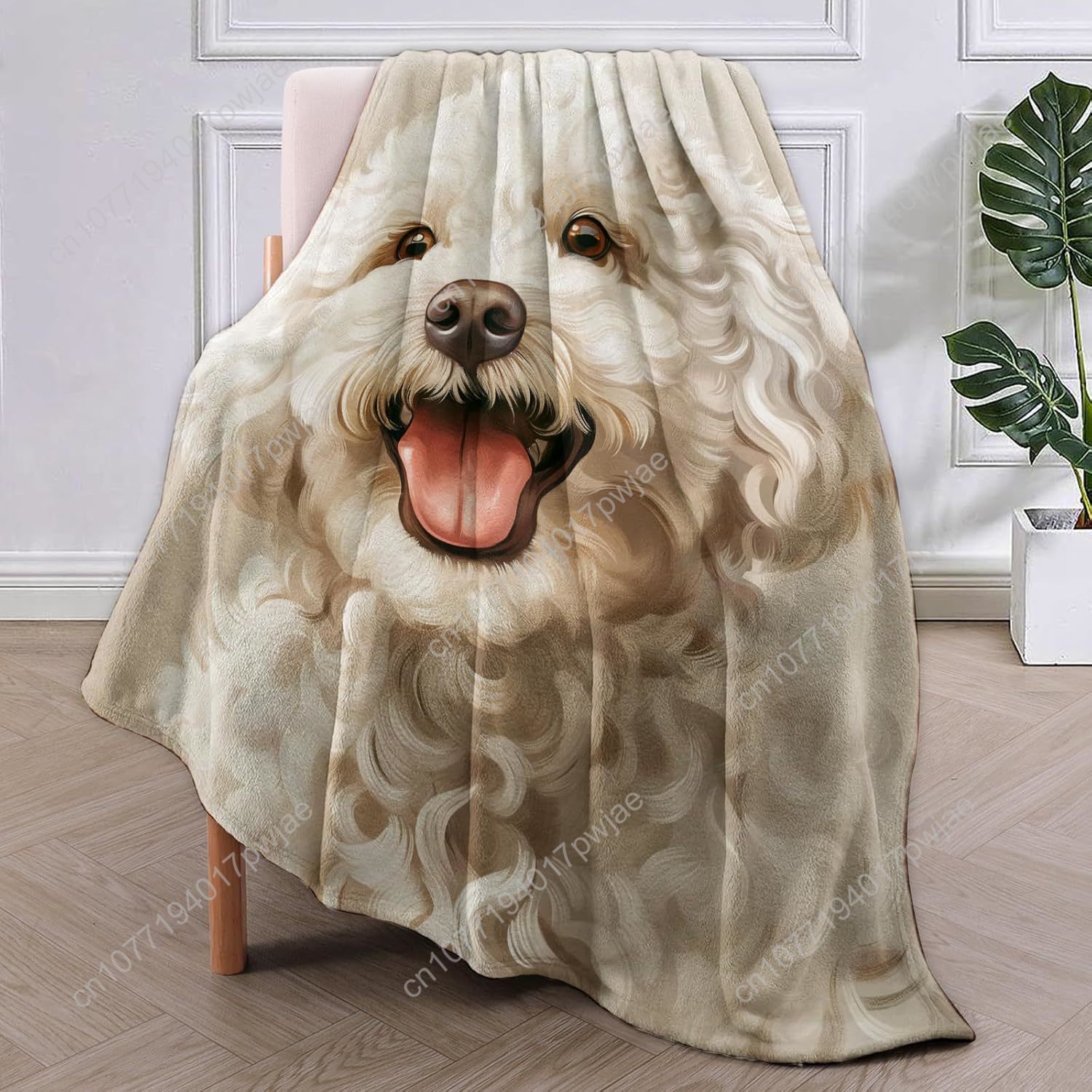Cobertor de retrato de poodle  - Home Textiles Design avaliação e preço