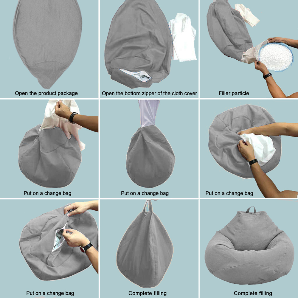 Grande pequeno preguiçoso sofá - Floor Cushion Pouf avaliação e preço