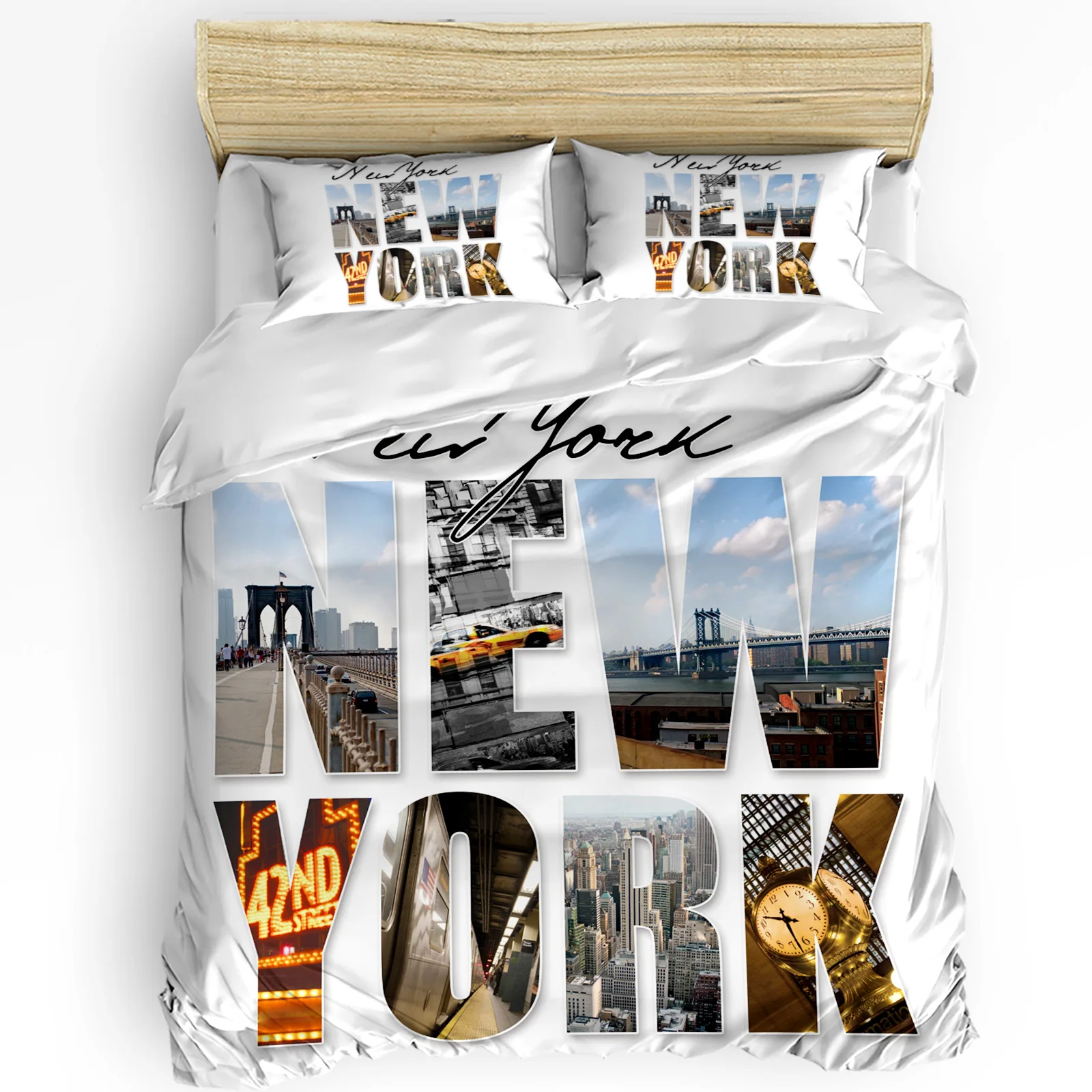 Nova york inglês texto paisage - Home Textiles New York avaliação e preço